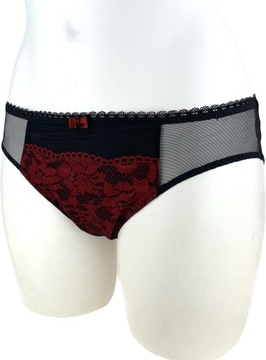 INTIMISSIMI MAJTKI eleganckie KORONKA tiul sexy czerwone czarne S