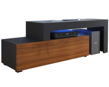 Komoda Szafka RTV ROZSUWANA 108-200 orzech LED