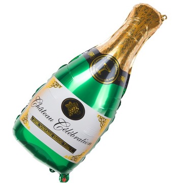 Balon Foliowy Butelka Szampan Sylwester Happy New Year 100x50 cm