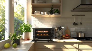 Piekarnik Minipiekarnik elektryczny Kernau KSFO 541 M B 45L Termoobieg