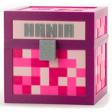 KAJAWIS Skarbonka XL dla dziecka w stylu MINECRAFT skrzynka MIĘ dziecko EKO