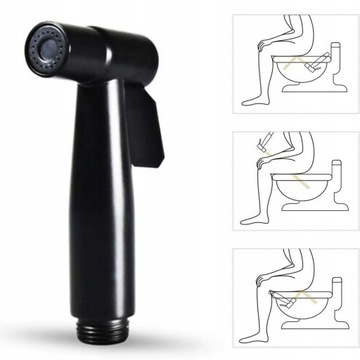 Душевая головка для биде и черный шланг для биде.