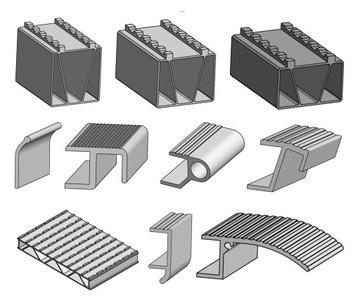 Panel aluminiowy 2500x340x40 Najazd Trap Deska podłogowa niefrezowana