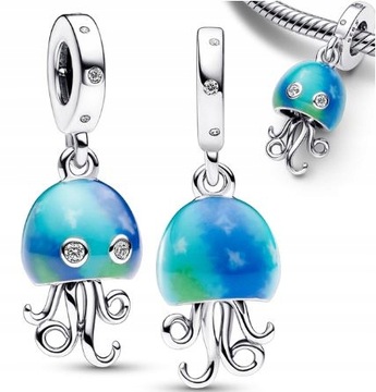 Charms Meduza zmieniająca kolory srebro 925
