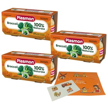 PLASMON Obiadek Brokuły (2x80g)x3 PODKŁADKA