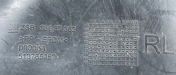 B137 OPEL CORSA D PODBĚH LEVÉ ZADNÍ 13187362