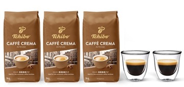 Kawa ziarnista Tchibo Crema Intense 3kg + szklanki