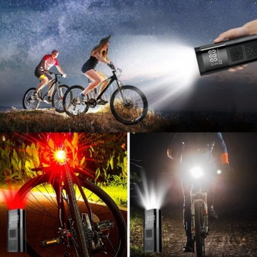 КОМПРЕССОРНЫЙ НАСОС ДЛЯ АВТОМОБИЛЬНЫХ ШИН, ВЕЛОСИПЕДОВ, МОТОЦИКЛОВ, LCD USB, 6000 мАч, МИНИ