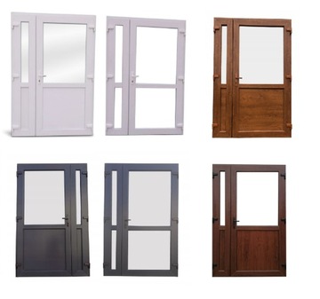 Двери ПВХ 90х210 Белые наружные двери магазина-офиса на террасу Новые