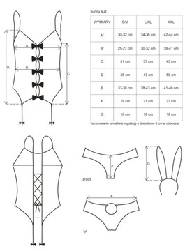 Bielizna-Bunny suit kostium S/M