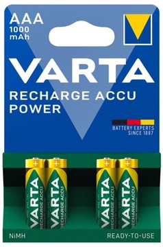 4x БАТАРЕИ VARTA R3 AAA 1000 мАч 1,2 В