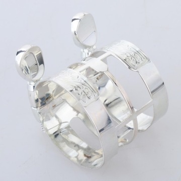 Металлическая лигатура мундштука для саксофона-альта для великолепного звука, посеребренная.