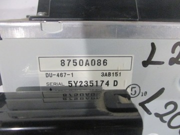 DISPLEJ PANEL OBRAZOVKA AUTORÁDIO MITSUBISHI L200 IV 8750A086