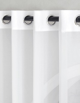 ШТОРА БЕЛАЯ, ГОТОВАЯ ВУАЛЬ С ЛЮСНЯМИ ДЛЯ СПАЛЬНИ 145х250 КЛАССИК ТОЛЩАЯ