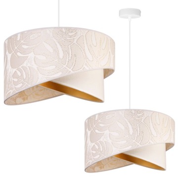 LAMPA WISZĄCA SUFITOWA ABAŻUR SKOS LIŚCIE 45 cm