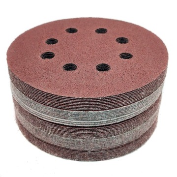 50 наждачных дисков на липучке для колеблющихся шлифовальных отверстий 125 P600