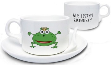 Zabawna filiżanka jestem żajebisty żaba dla niego