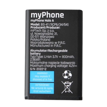 Oryginalna bateria myPhone BS-41 Halo A - CZYTAJ OPIS