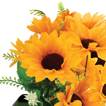 Искусственные цветы в горшке, подсолнухи, КРАСИВОЕ УКРАШЕНИЕ.