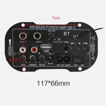 Двойная плата сабвуфера Bluetooth DIY 220 В 12 В