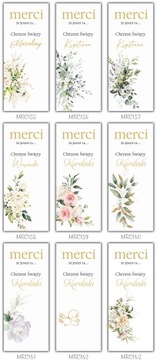 Благодарность гостям MERCI за крещение 5 шт.
