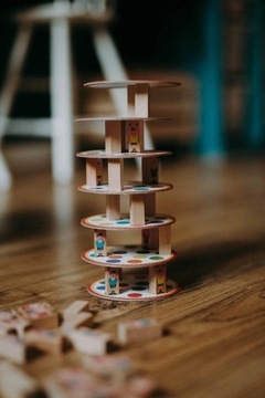 Аркадная игра Акробаты, строим башню - игрушка для детей, 5+, Янод