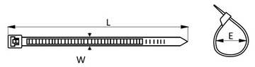 КАБЕЛЬНЫЕ СВЯЗКИ УФ СВЯЗИ БЕЛЫЕ 4.8x450