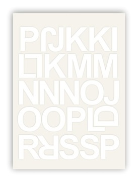 Буквы самоклеющиеся белые с алфавитом и цифрами 100 мм.