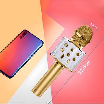 КАРАОКЕ МИКРОФОН БЕСПРОВОДНОЙ ДИНАМИК BLUETOOTH