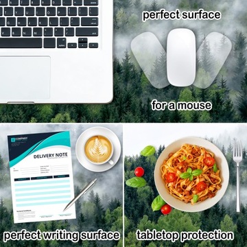 Модный защитный коврик 120х60 лес в тумане.