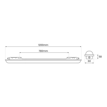 Oprawa Hermetyczna Led 120cm 36W 3850lm do garażu IP65 4000k