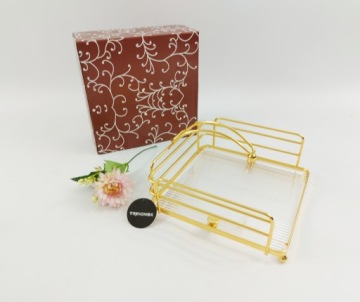 ЗОЛОТАЯ подставка для салфеток Y293