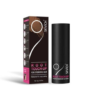 Пудра для укладки бровей + трафареты + кисть темно-коричневого цвета