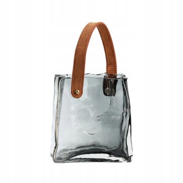 Стеклянная ваза для пончиков. Современное украшение. Сумочка в форме вазы.