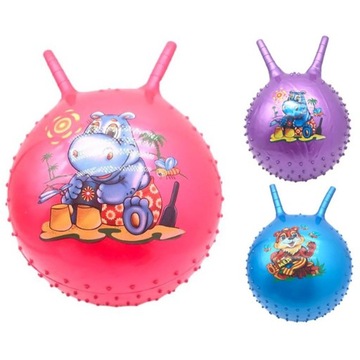 440142 JUMPING BALL 6 ЦВЕТОВ ЖИВОТНЫЕ ДЖЕМПЕР 45 СМ BIGTOYS