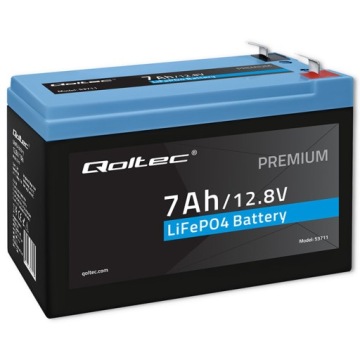 Akumulátor LiFePO4 12.8V 7Ah Qoltec Bms pro Ups obytný vůz Ups LongLife