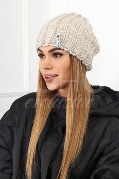 CZAPKA DAMSKA ZIMOWA NA ZIMĘ CIEPŁA WYGODNA GRUBA KOBIECA SPORTOWA KOL 2251