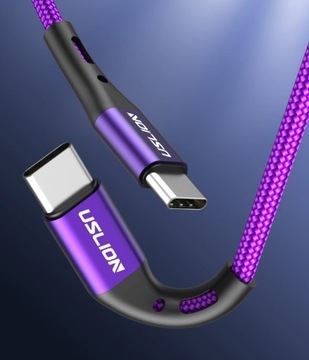 Кабель USLION USB-C PD QC 3.0 60 Вт 3 м ЧЕРНЫЙ