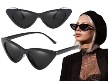 Женские СОЛНЦЕЗАЩИТНЫЕ ОЧКИ CAT EYE, черные