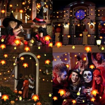 ПРОВОДНЫЕ СВЕТИЛЬНИКИ СВЕТОДИОДНЫЕ СВЕТИЛЬНИКИ ДЛЯ ХЭЛЛОУИНА ЛИСТЬЯ 3М КЛЕНОВЫЕ ЛИСТЬЯ ТЫКВЕННЫЕ ПРОВОДНЫЕ СВЕТИЛЬНИКИ