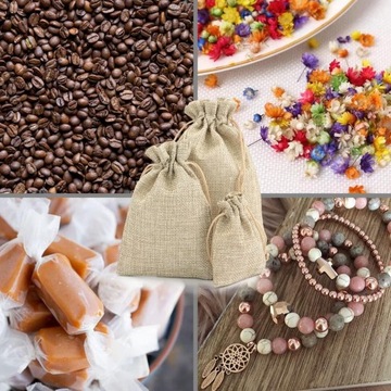 ДЕКОРАТИВНЫЕ ДЖУТОВЫЕ СУМКИ 10Х14см 30 ШТ.