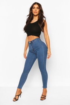 A6D101 NIEBIESKIE JEANSY BOOHOO XL