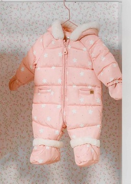 Меховой костюм Mayoral 2662, розовые звезды, 70/68