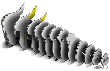 Edukacyjna Ekologiczna Biała Papuga Puzzle 3D EUGY