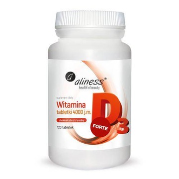 ALINESS D3 4000 IU FORTE WITAMINA SŁOŃCA NATURALNA ODPORNOŚĆ 120 tabl