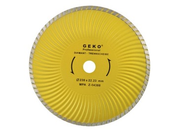 Tarcza diamentowa do cięcia betonu 230 turbo plus GEKO PROFIESIONAL
