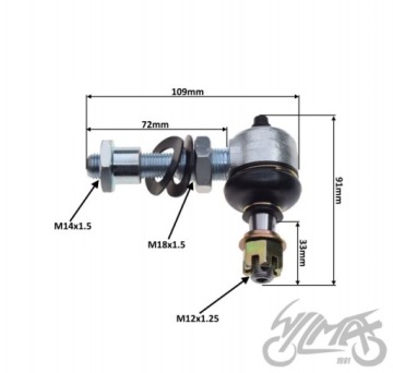 КОНЕЦ ВЕРХНЕГО ПЕРЕДНЕГО ПОВОРОТНОГО РЫЧАГА ATV250 ST-9E