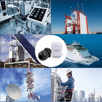 НАБОР XXL КАБЕЛЬНЫХ ВВОДОВ IP68 ВОДОНЕПРОНИЦАЕМЫЙ 3-16 мм ЧЕРНЫЙ Ввод 50 ШТ.