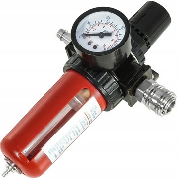 РАЗДЕЛИТЕЛЬ ФИЛЬТРА ВОЗДУШНОГО РЕДУКТОРА ДЛЯ КОМПРЕССОРА РЕЗЬБА 1/2, РЕГУЛЯТОР 10 БАР