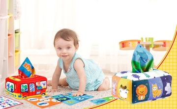 СОРТЕР С САЛФЕТКАМИ ПЛЮШЕВЫЕ ЖИВОТНЫЕ MONTESSORI SENSORY